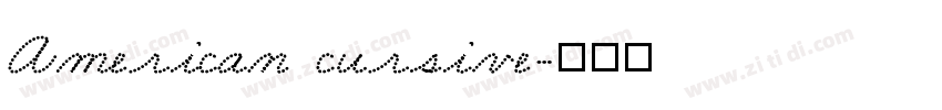 American cursive字体转换